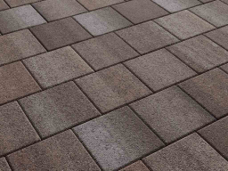 Плитка тротуарная Квадрат А.2.К.4 листопад гранит хаски, 200*200*40 мм