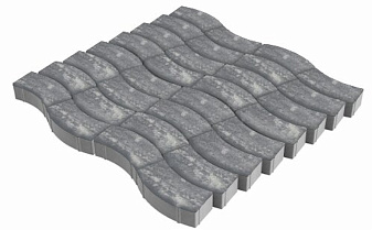 Плитка тротуарная SteinRus Аксио В.27.Ф.8 гладкая, ColorMix Актау, 280*100*80 мм