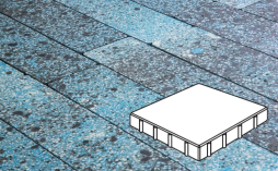 Плитка тротуарная Готика, City Granite FINO, Квадрат Б.4.К.8, Азул Бахия, 400*400*80 мм
