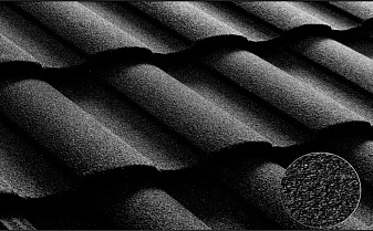 Композитная черепица рядовая Metrotile Roman Black