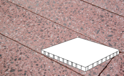 Плитка тротуарная Готика, City Granite FINO, Плита Б.10.К.10, Ладожский, 1000*1000*100 мм