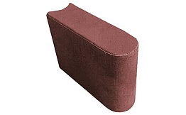 Шарнирный бордюр SteinRus, БРШ 25.20.8R, гладкая, полный прокрас, красный, 250*200*80 мм