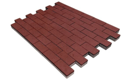 Плитка тротуарная SteinRus Прямоугольник А.6.П.4 гладкая, красный, 200*100*40 мм