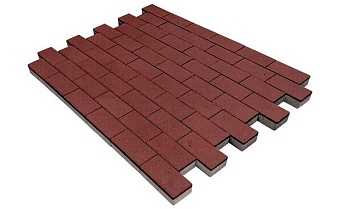 Плитка тротуарная SteinRus Прямоугольник А.6.П.4 гладкая, красный, 200*100*40 мм