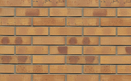 Кирпич клинкерный Muhr 06K Hellbraun-bunt Kohle гладкий, 290*90*71 мм