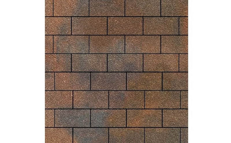 Плитка тротуарная SteinRus Прямоугольник В.6.П.8 Native, ColorMix Штайнрус, 200*100*80 мм
