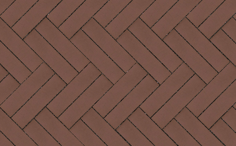 Клинкерная брусчатка Lode Brunis коричневая шероховатая, 250*65*45 мм