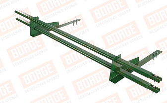 Снегозадержатель трубчатый Borge для гибкой черепицы оцинкованный RAL 6002, 1,5 м