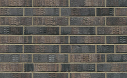 Кирпич клинкерный Westerwaelder Klinker Nr 15F Schwarz-bunt Edelglanz bes. Fuss., 240*115*52 мм