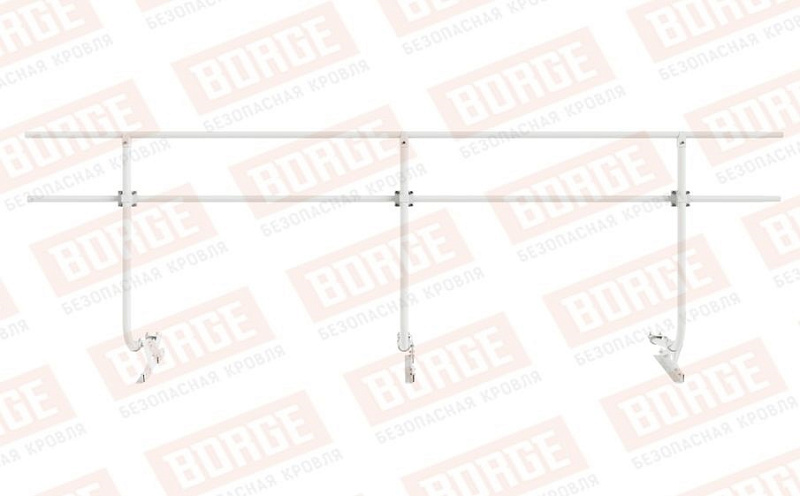 Кровельное ограждение Borge для фальцевой кровли оцинкованное RAL 9003, 300*120 см