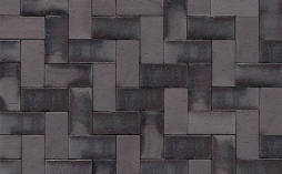 Клинкерная брусчатка Westerwaelder Klinker PK815 Schwarz-bunt Edelglanz, 200*100*52 мм