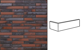 Клинкерная плитка угловая King Klinker KING SIZE LF01 Castle forge, 240*52*115*14 мм