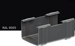 Соединитель желоба KROP PVC Квадрат для системы D 135/80*80 мм, RAL 9005