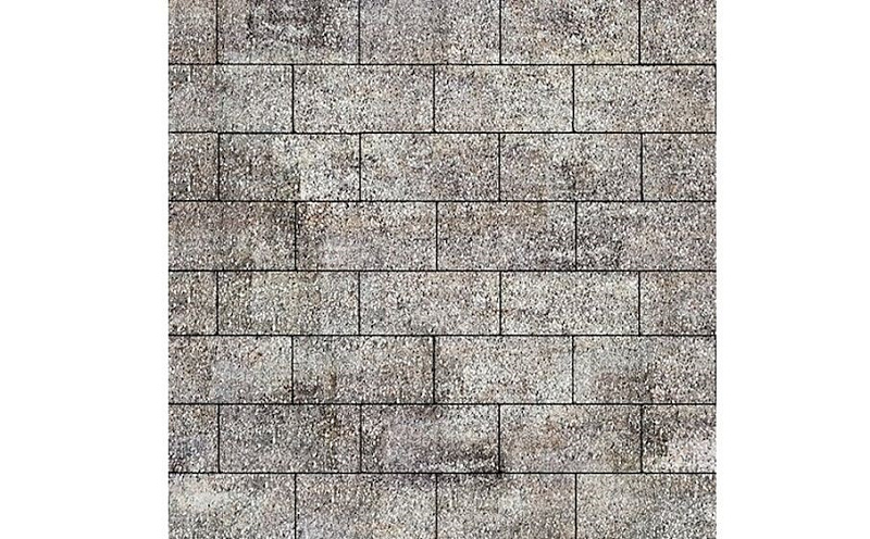 Плитка тротуарная SteinRus Прямоугольник Б.6.П.6, Old-age, ColorMix Берилл, 200*100*60 мм