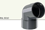 Колено 67 градусов KROP PVC для системы D 130/90 мм, RAL 9010