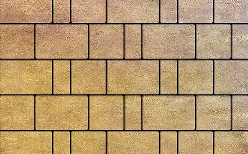 Плитка тротуарная SteinRus Bergamo А.6.Псм.4 гладкая, ColorMix Брайс, толщина 40 мм