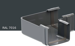 Угол желоба универсальный KROP PVC Квадрат 90 градусов для системы D 135/80*80 мм, RAL 7016