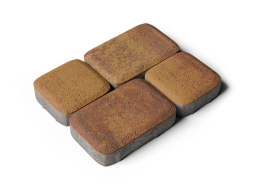 Плитка тротуарная Классико А.4.КО.4 листопад гладкий осень, комплект 2 шт, толщина 40 мм