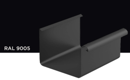 Желоб водосточный Galeco для систем STAL 2, HIDDEN, RAL 9005, 3 пог. м