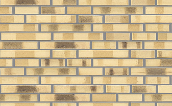 Кирпич клинкерный Muhr 35 KS Creme nuanciert Kohle Spezial гладкий, 290*90*40 мм