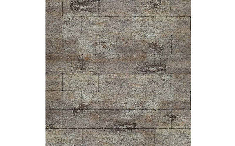 Плитка тротуарная SteinRus Прямоугольник В.6.П.8 Native, ColorMix Берилл, 200*100*80 мм