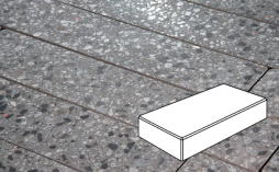 Плитка тротуарная Готика, Granite FINO, Картано Б.3.П.6, Галенит, 300*150*60 мм