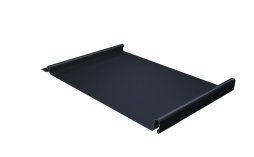 Фальцевая кровля Grand Line Кликфальц® с пленкой на замках Satin Matt TX RAL 7024 мокрый асфальт