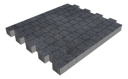 Плитка тротуарная SteinRus Армор В.2.К.8, Backwash, Неро, 100*100*80 мм