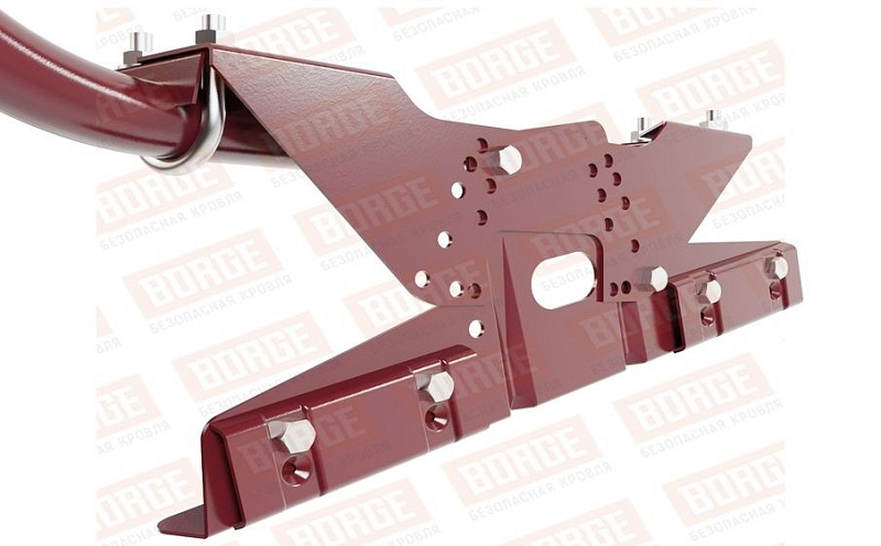 Кровельное ограждение Borge для фальцевой кровли оцинкованное RAL 3005, 300*60 см