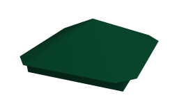 Колпак на столб Пирамида Grand Line, 0,5 Satin, RAL 6005, 390*390 мм