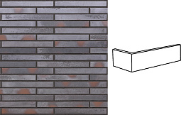 Клинкерная плитка угловая King Klinker KING SIZE LF06 Argon wall, 240*52*115*14 мм
