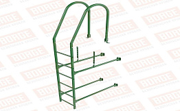 Лестница фасадная Borge (верхняя секция) оцинкованная RAL 6002, 1,8 м