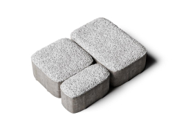 Плитка тротуарная Классико Б.4.КО.6 стоунмикс белый, комплект 3 шт, толщина 60 мм