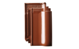 Керамическая черепица рядовая ERLUS Е 58 S мароон, глянцевый ангоб