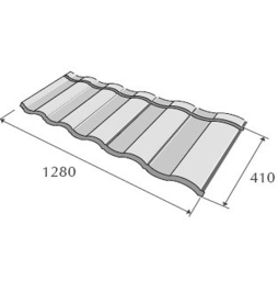 Композитная черепица рядовая Metrotile Roman Green