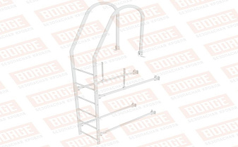 Лестница фасадная Borge (верхняя секция) оцинкованная RAL 9003, 1,8 м