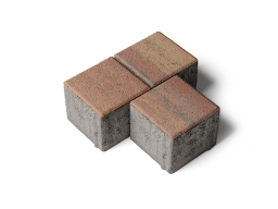 Плитка тротуарная Квадрат Б.3.К.8 листопад гладкий арабская ночь, 100*100*80 мм