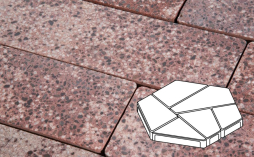 Плитка тротуарная Готика, Granite FINO, Полигональ Б.8.Фсм.8, Сансет, 893*780*80 мм