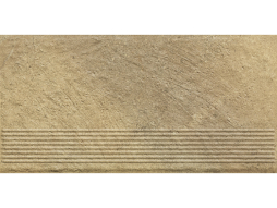 Клинкерная ступень с насечками Paradyz Eremite, Beige, 600*300*8,5 мм