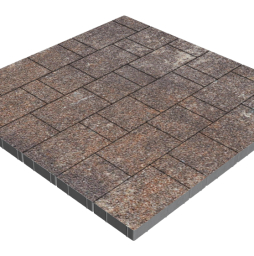Плитка тротуарная SteinRus Бельпассо А.23(М).Псм.4, Native, Сепия, толщина 40 мм