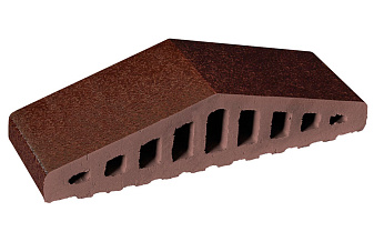Клинкерный заборный элемент King Klinker 02 Brown-glazed, 310/250*100*78 мм