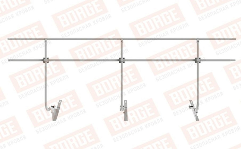 Кровельное ограждение Borge для черепичной кровли оцинкованное RAL 9006, 300*120 см