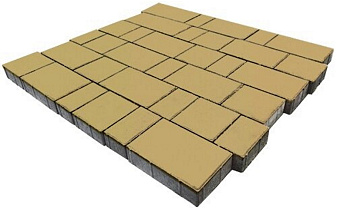 Плитка тротуарная SteinRus Бельпассо Б.23(М).Псм.6, гладкая, песочный, толщина 60 мм