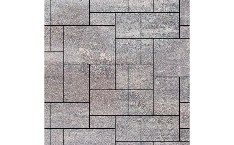 Плитка тротуарная SteinRus Инсбрук Альпен Б.7.Псм.6 Native, ColorMix Умбра, толщина 60 мм
