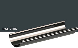 Желоб водосточный KROP STAL для системы D 150/100 мм, RAL 7016, 3 м