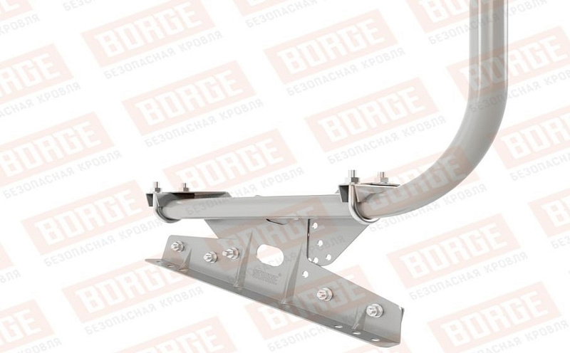 Кровельное ограждение Borge для фальцевой кровли оцинкованное RAL 9006, 300*120 см