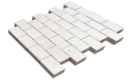 Плитка тротуарная SteinRus Севилья В.8.П.8, Old-age, белый, 300*150*80 мм