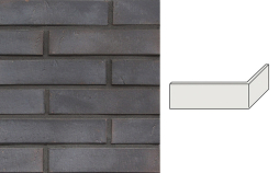 Клинкерная плитка угловая Uniceramix IRON UX15 Black iron, 50*168*52*12 мм