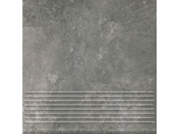 Клинкерная ступень с насечками Paradyz Arteon, Grys, 300*300*8,5 мм