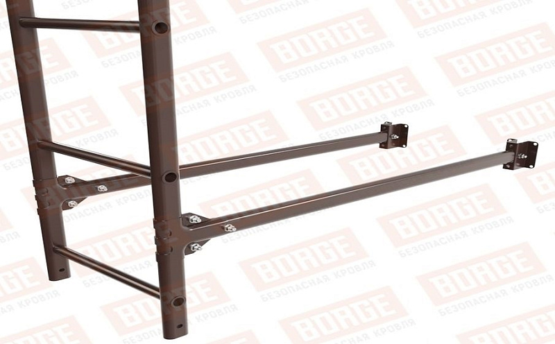 Лестница фасадная Borge (верхняя секция) оцинкованная RAL 8017, 2,7 м